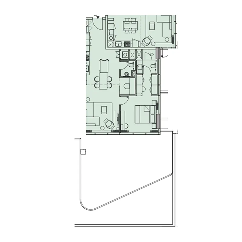 Floor plan — 1 BR