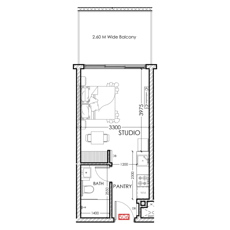 Floor plan — Studio