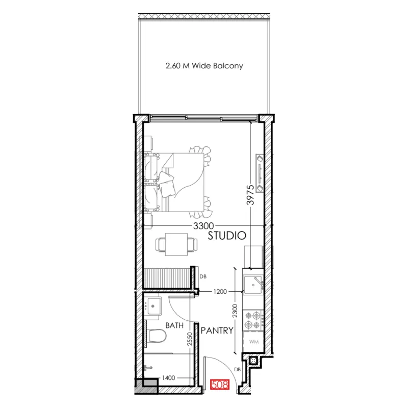 Floor plan — Studio
