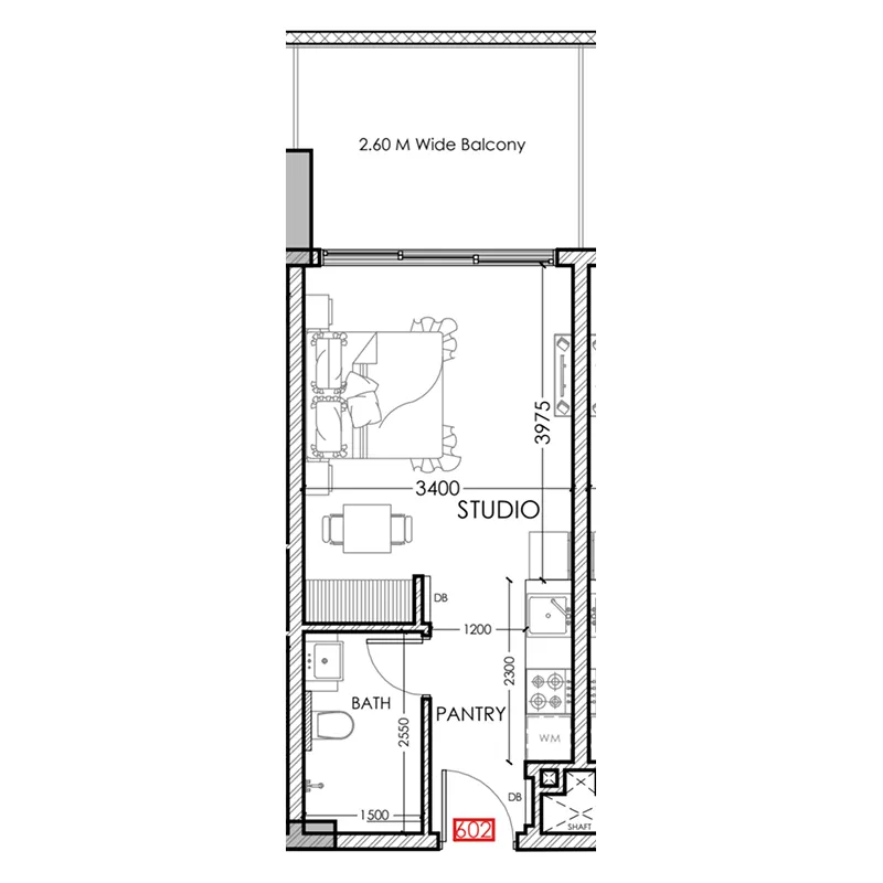 Floor plan — Studio