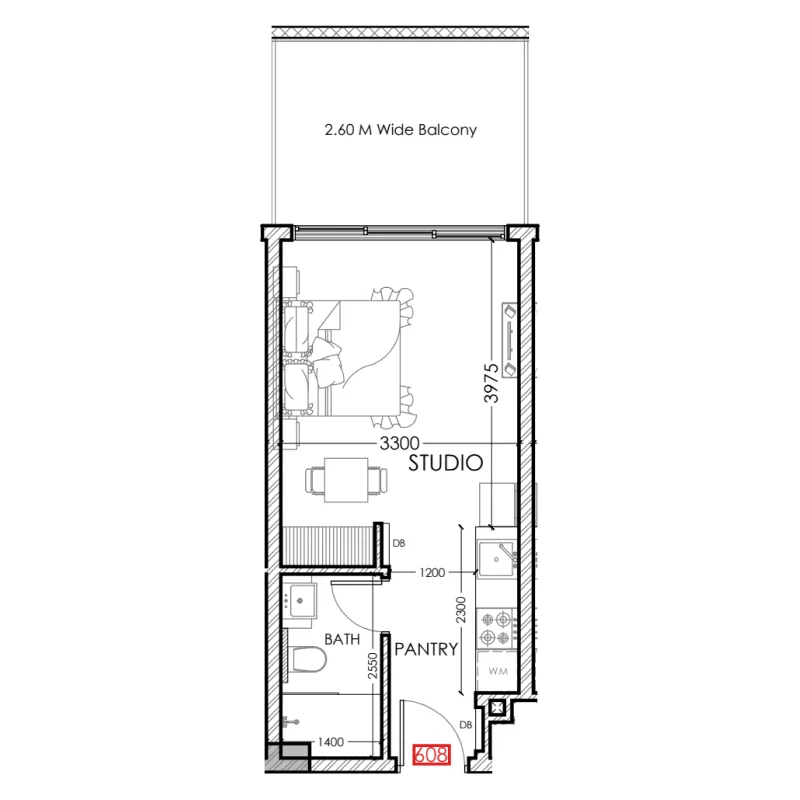 Floor plan — Studio