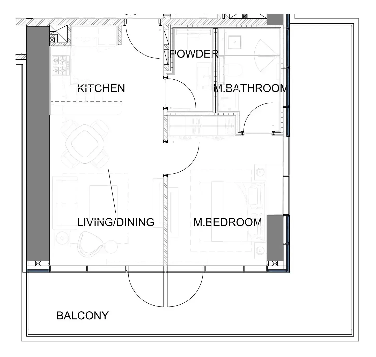 Floor plan — 1 BR