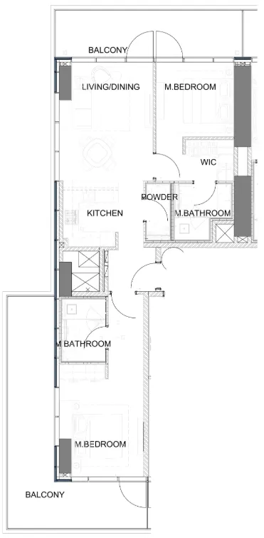Floor plan — 2 BR