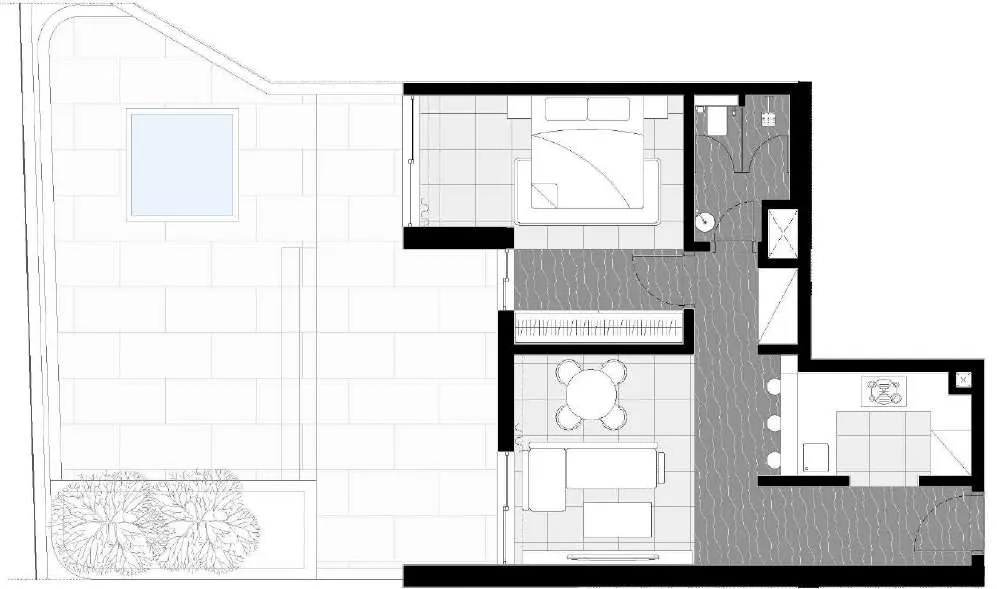 Floor plan — 1 BR