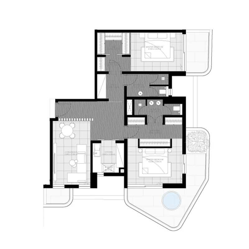 Floor plan — 2 BR