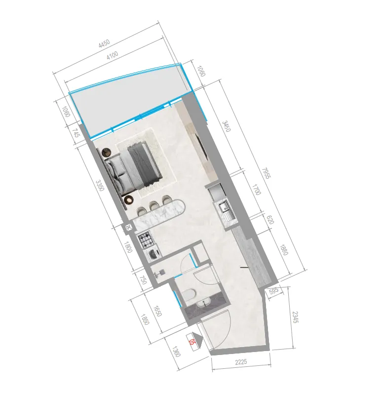 Floor plan — Studio