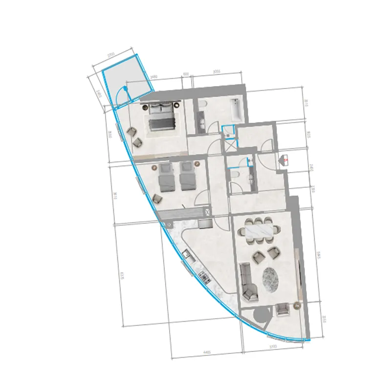 Floor plan — 2 BR