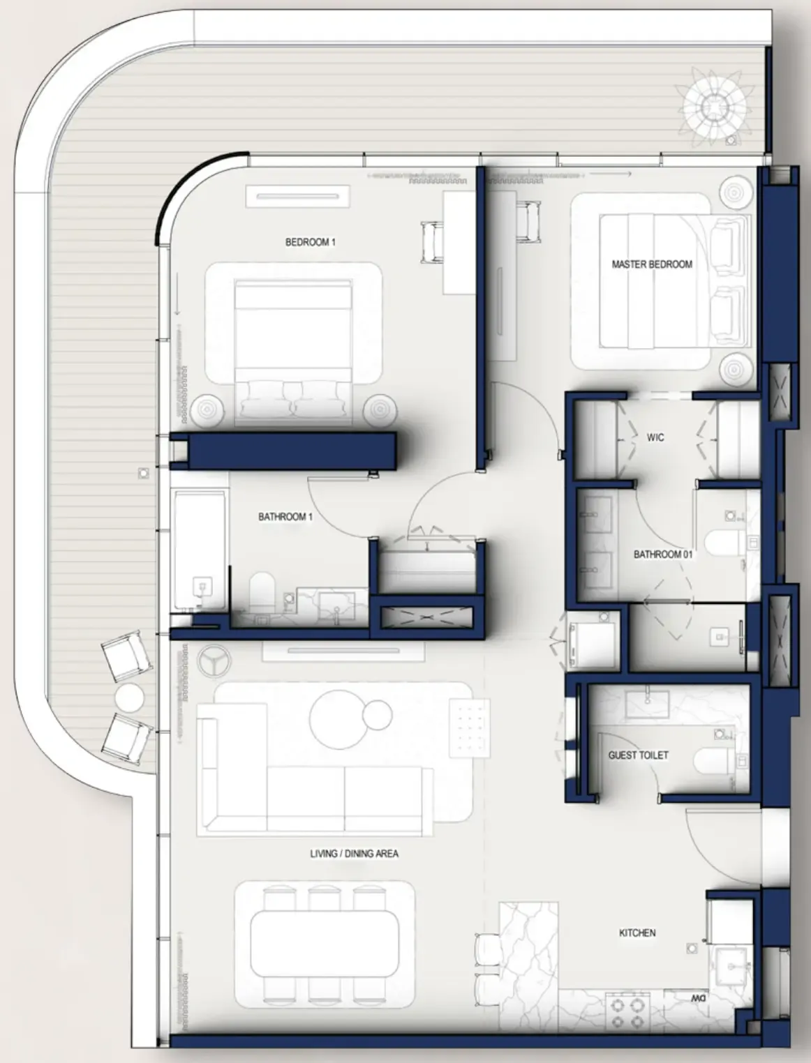 Floor plan — 2 BR