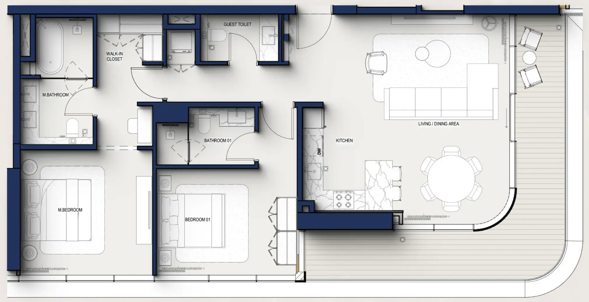 Floor plan — 2 BR