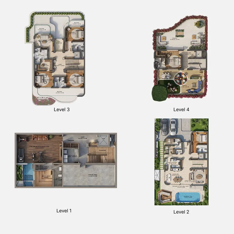 Floor plan — 5 BR