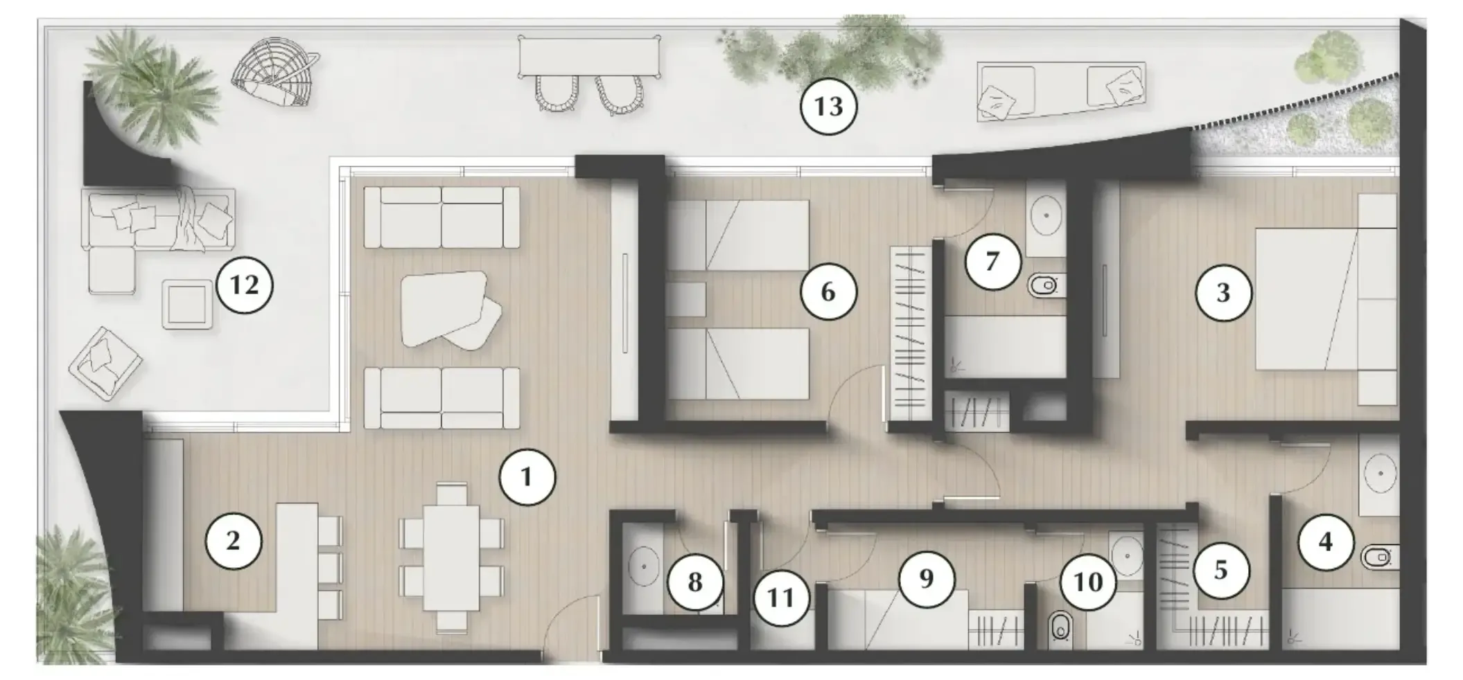Floor plan — 2 BR