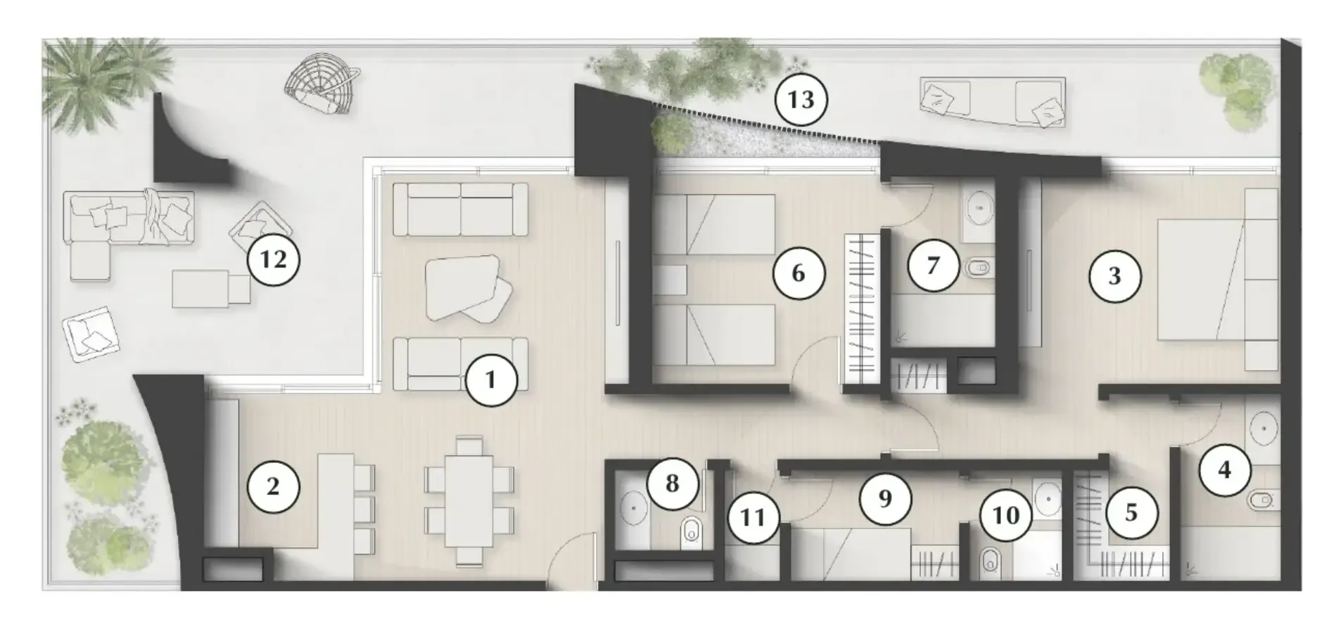 Floor plan — 2 BR