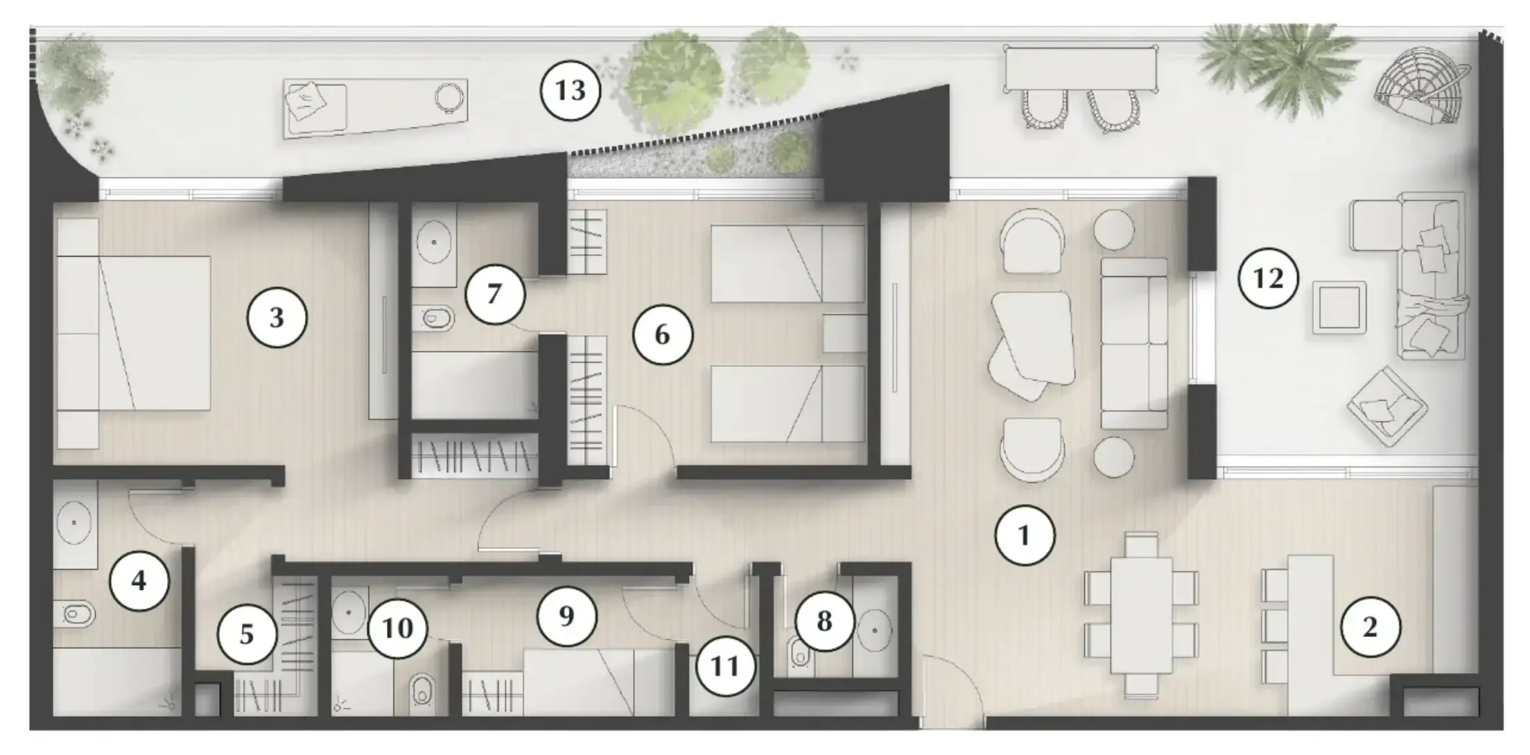 Floor plan — 2 BR