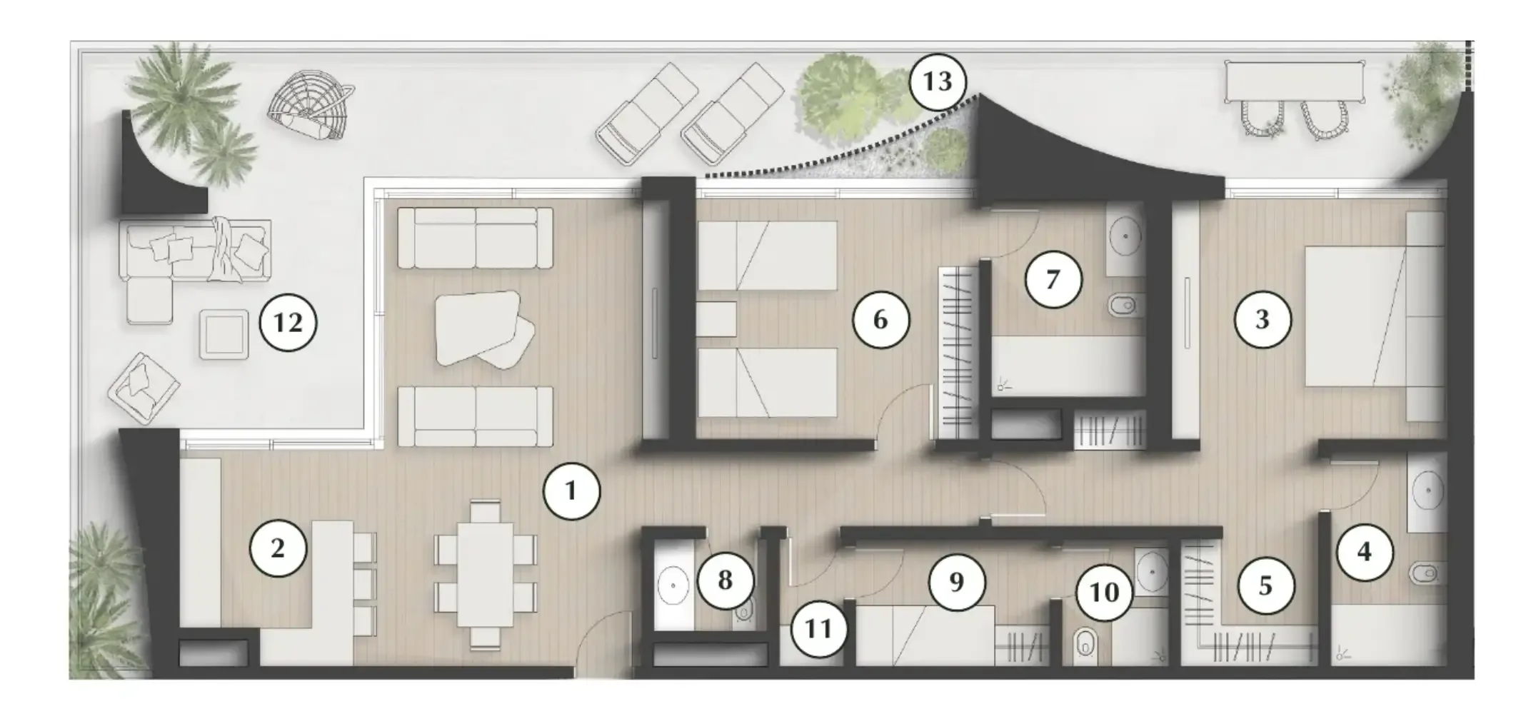 Floor plan — 2 BR