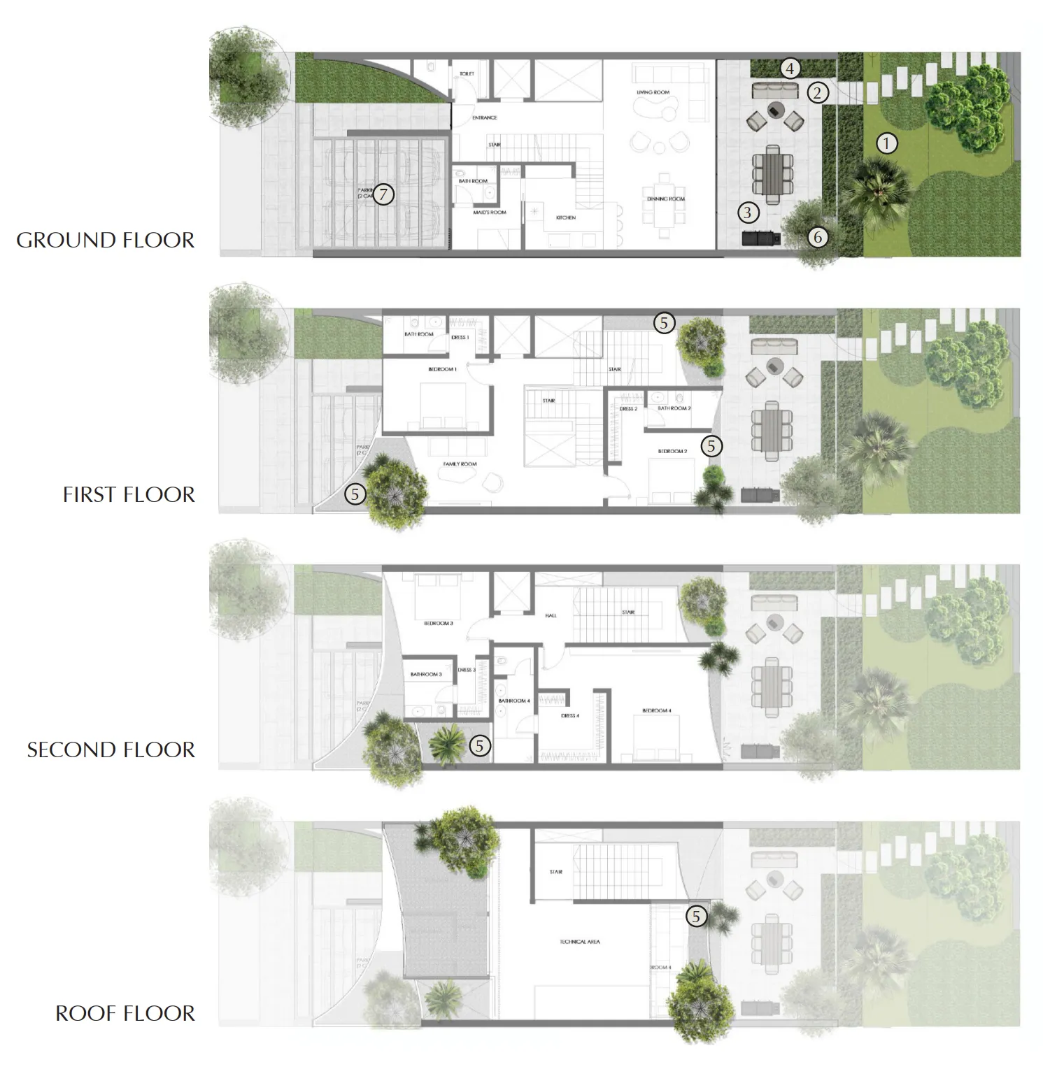Floor plan — 4 BR