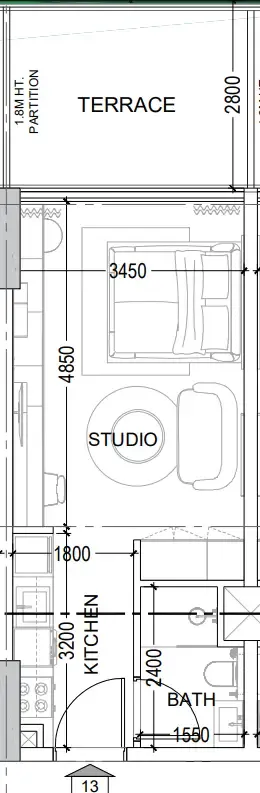 Floor plan — Studio