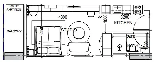 Floor plan — Studio