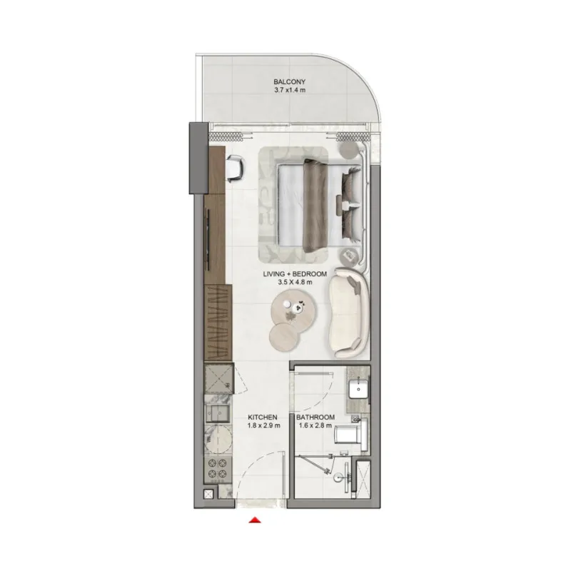 Floor plan — Studio