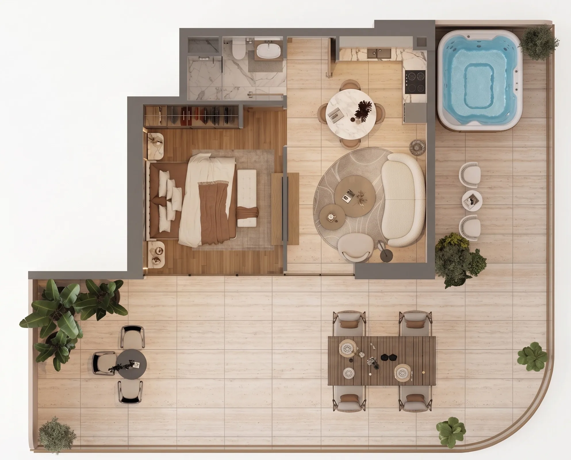 Floor plan — 1 BR
