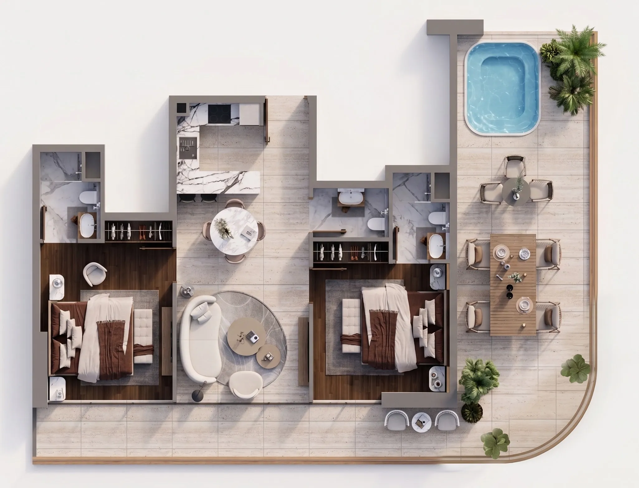 Floor plan — 2 BR