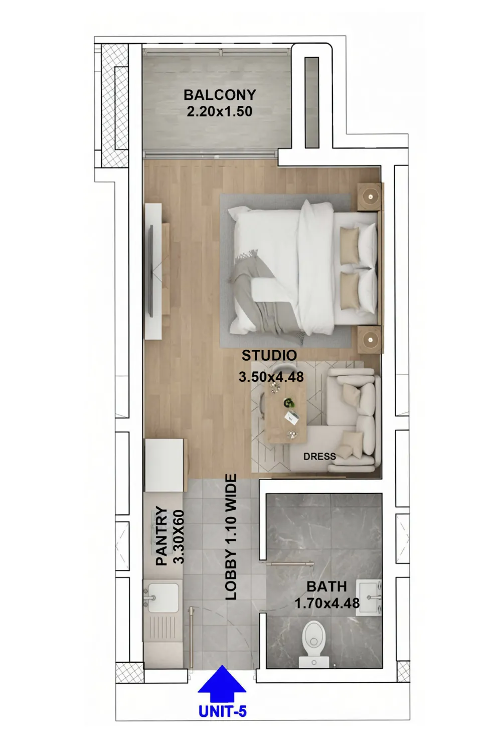 Floor plan — Studio