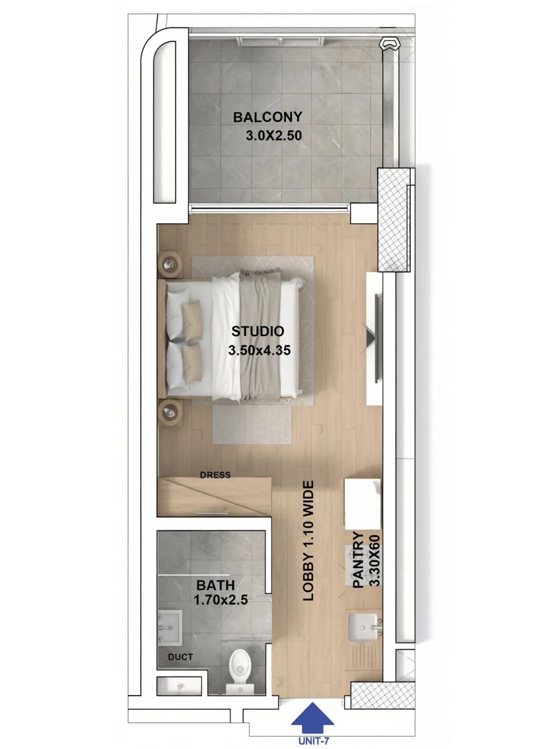 Floor plan — Studio