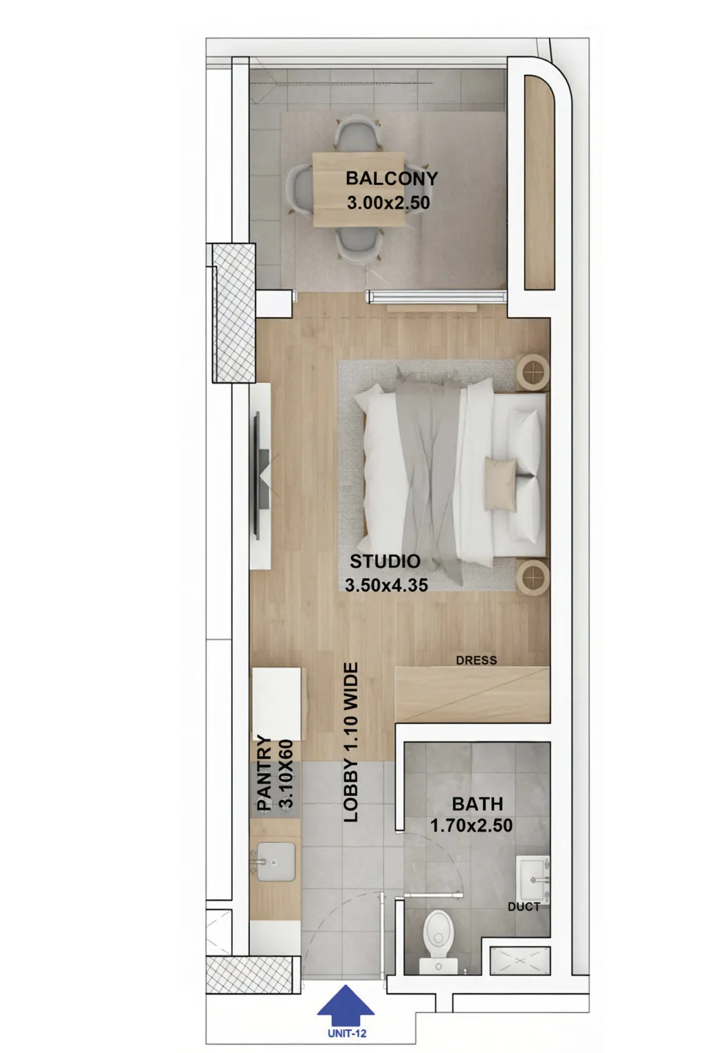 Floor plan — Studio