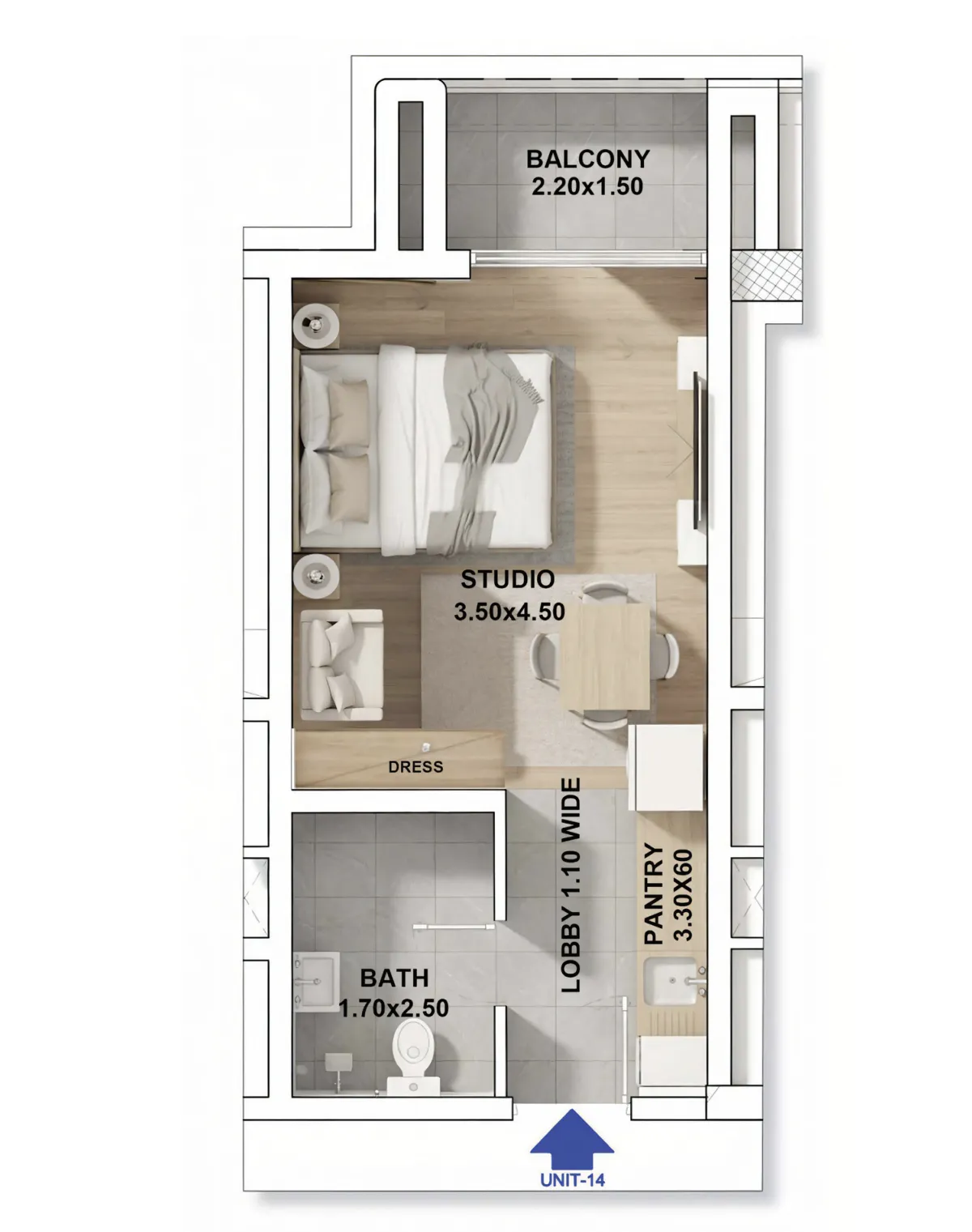 Floor plan — Studio