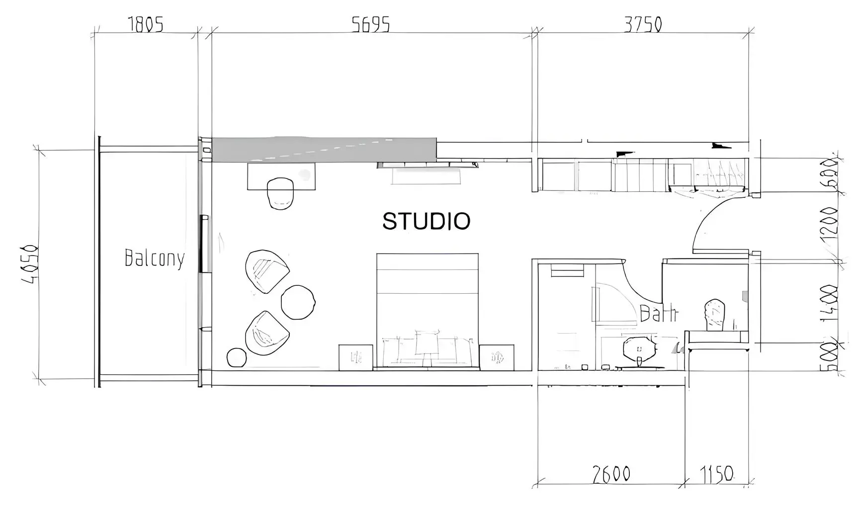 Floor plan — Studio
