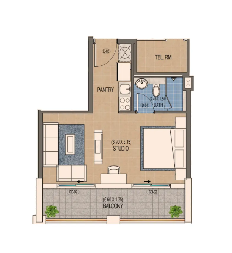 Floor plan — Studio