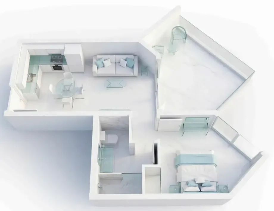 Floor plan — 1 BR