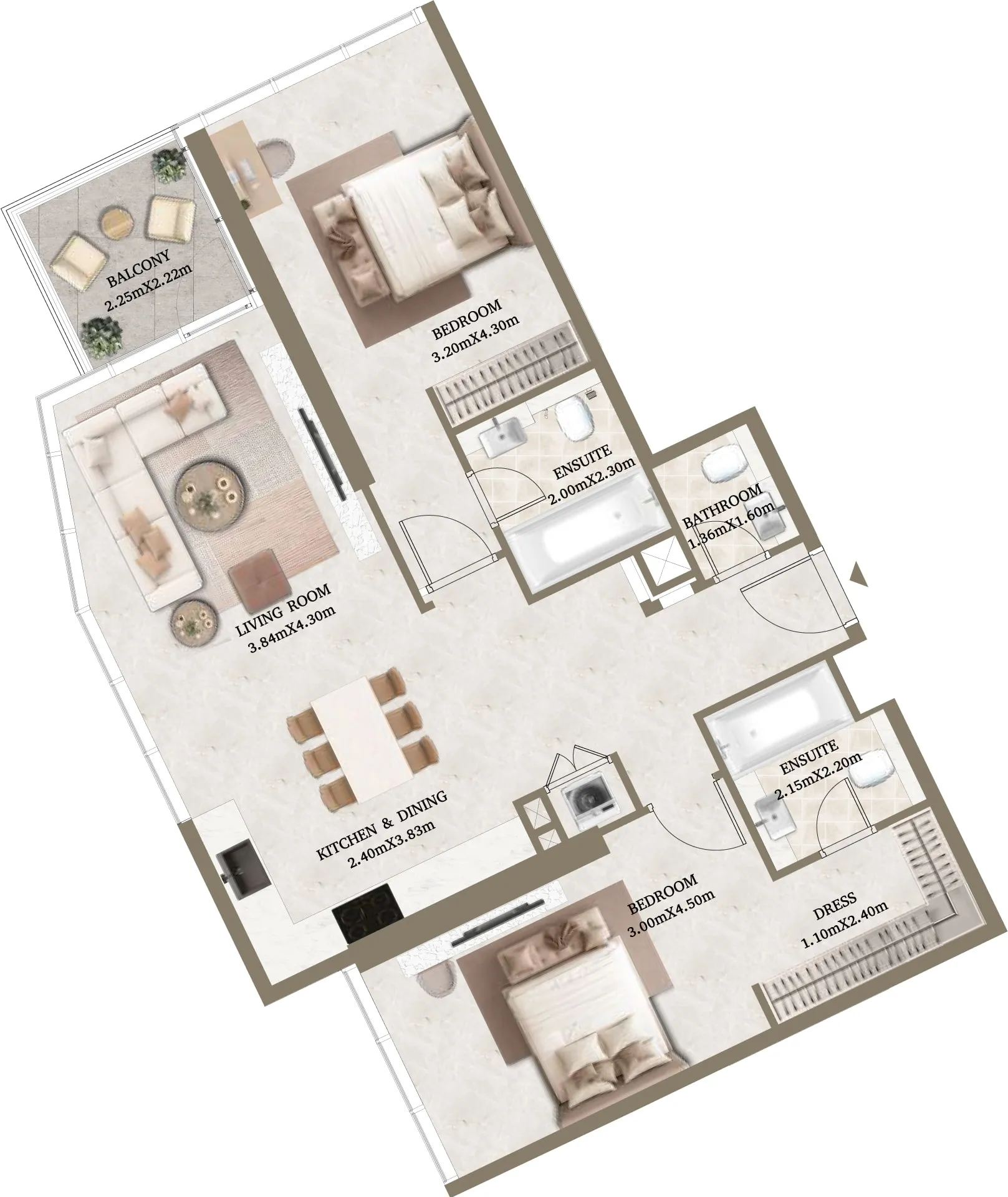 Floor plan — 2 BR