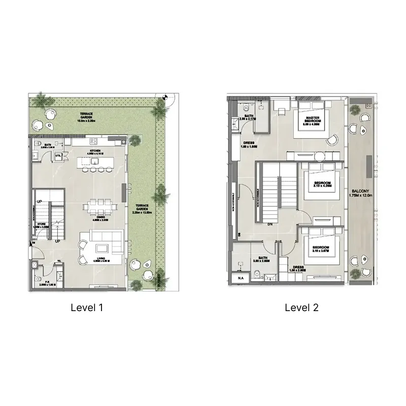 Floor plan — 3 BR