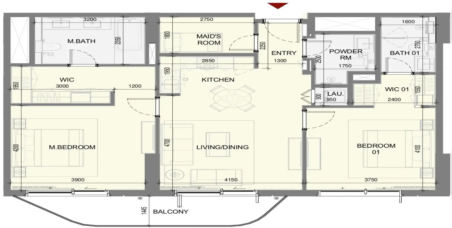 Floor plan — 2 BR