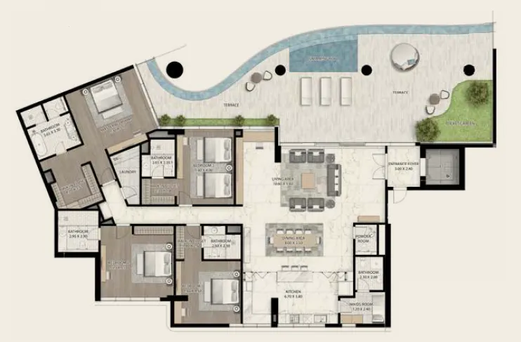 Floor plan — 4 BR