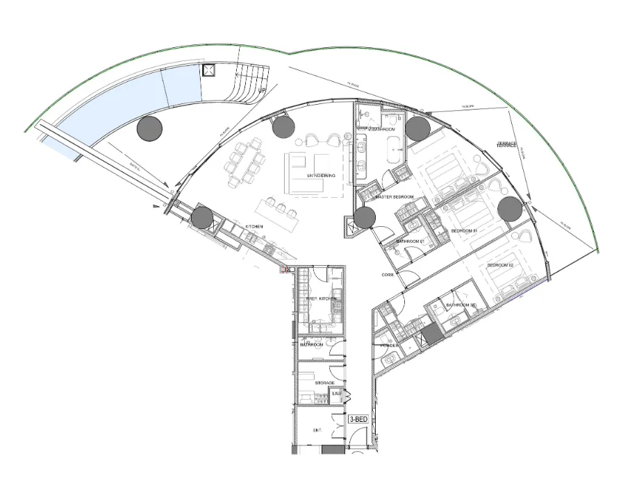 Floor plan — 3 BR