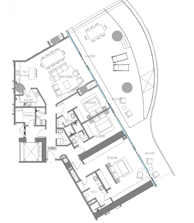 Floor plan — 3 BR
