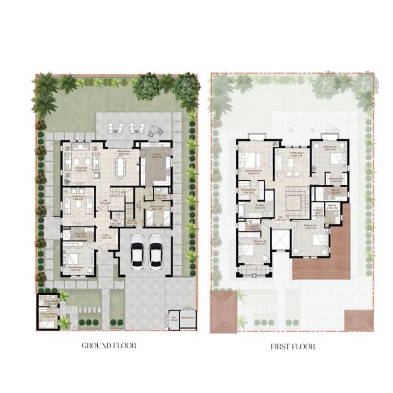 Floor plan — 5 BR