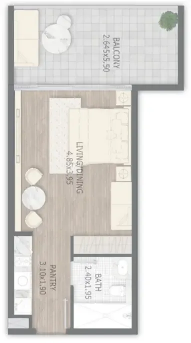 Floor plan — Studio