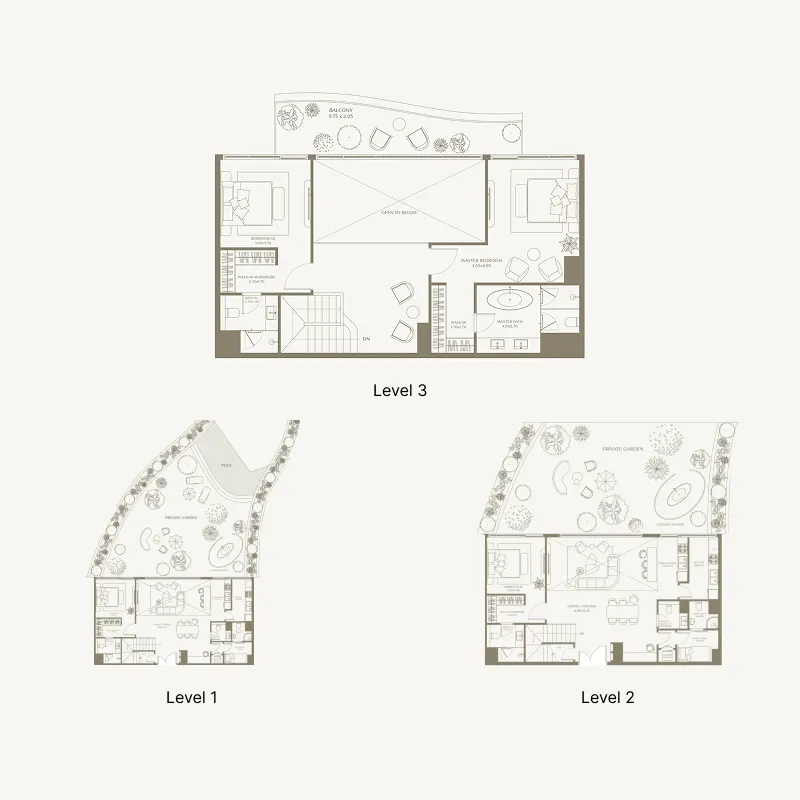 Floor plan — 3 BR