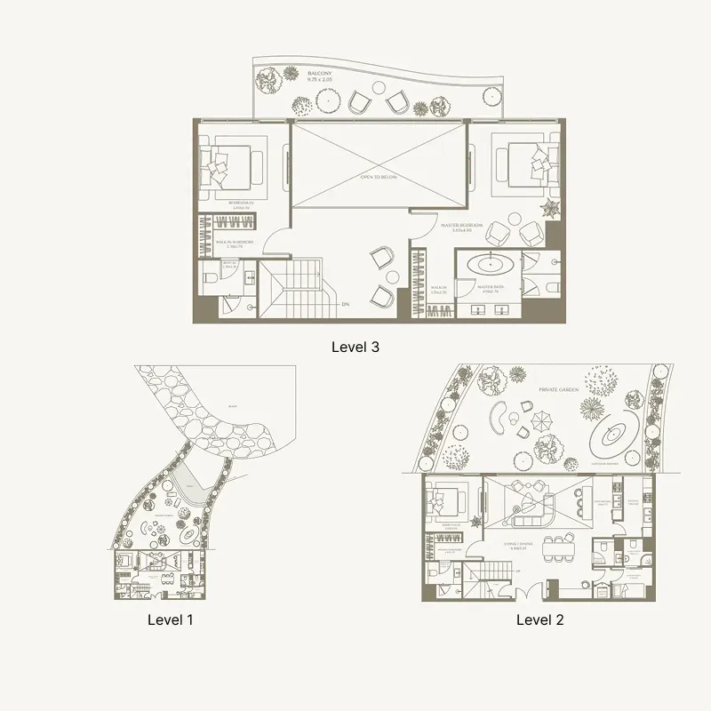 Floor plan — 3 BR