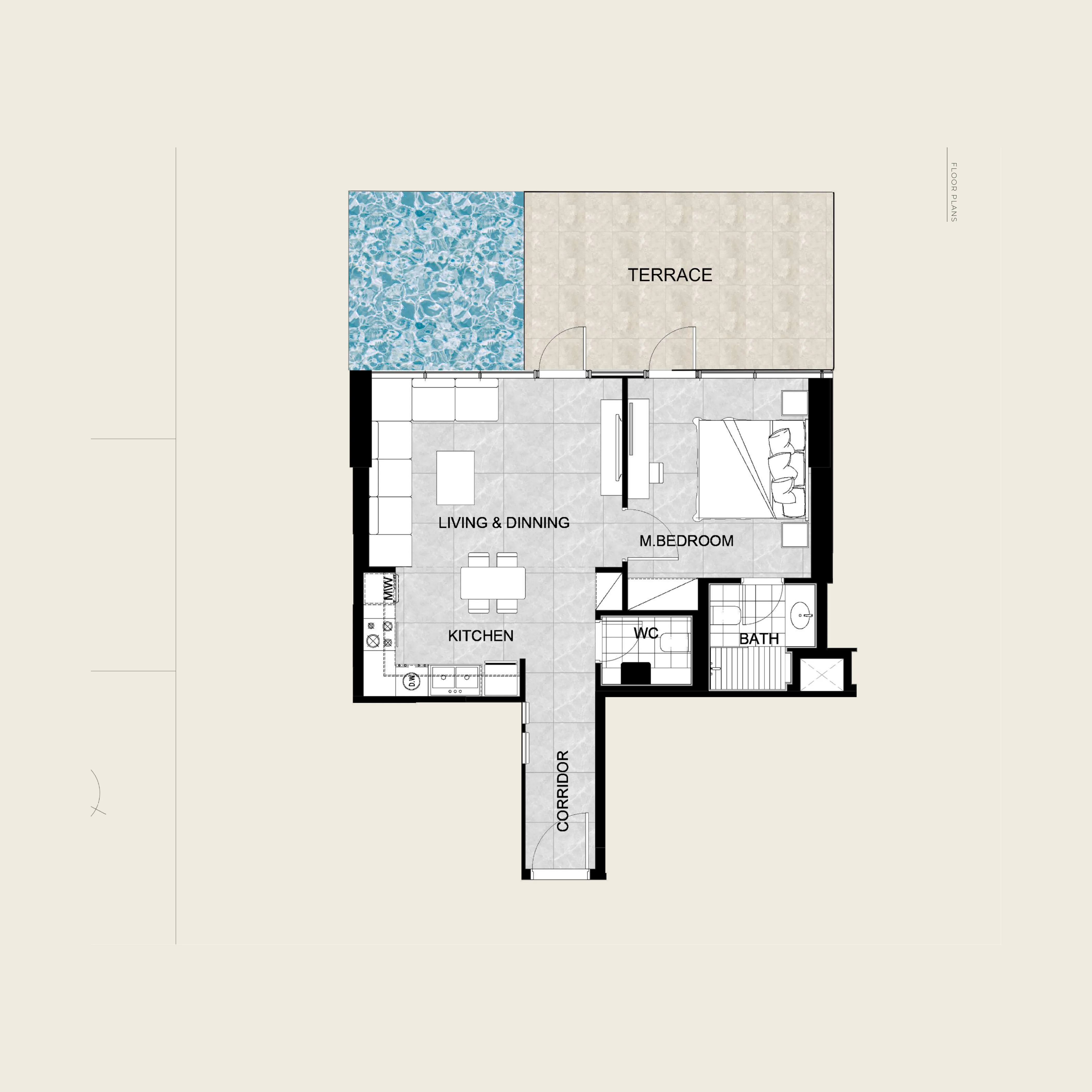 Floor plan — 1 BR