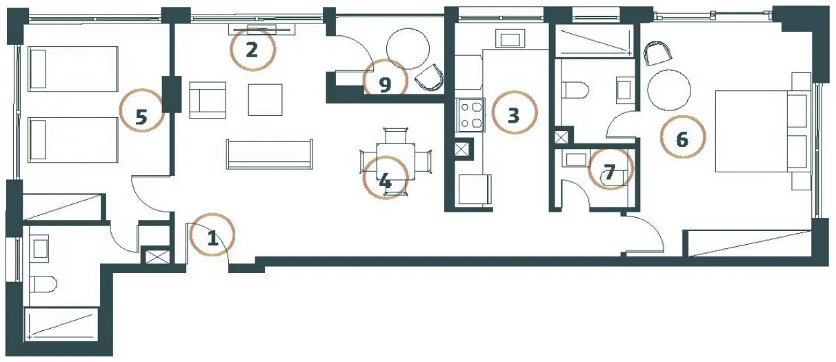 Floor plan — 2 BR