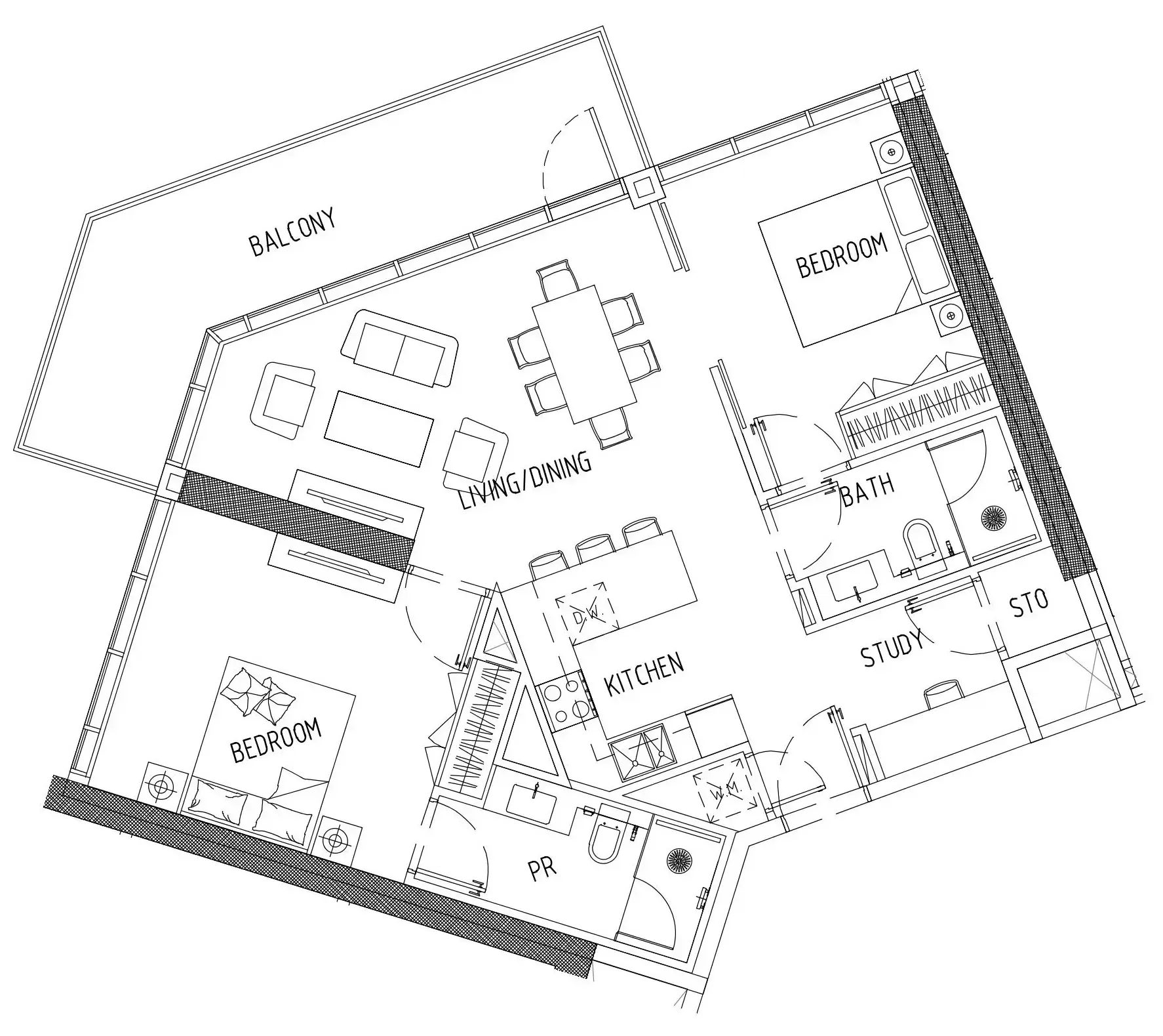 Floor plan — 2 BR