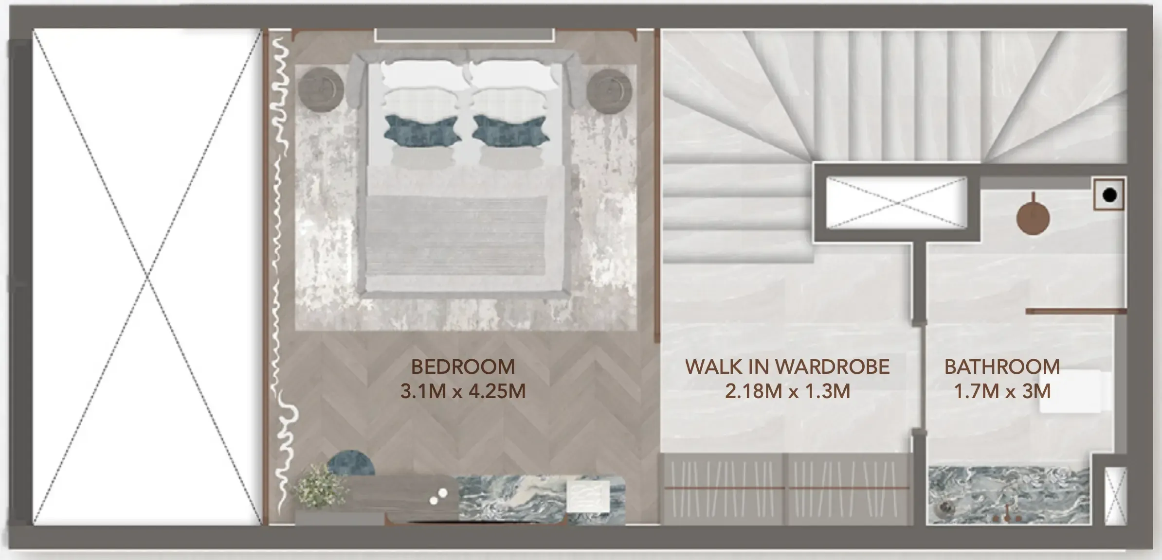 Floor plan — 1 BR