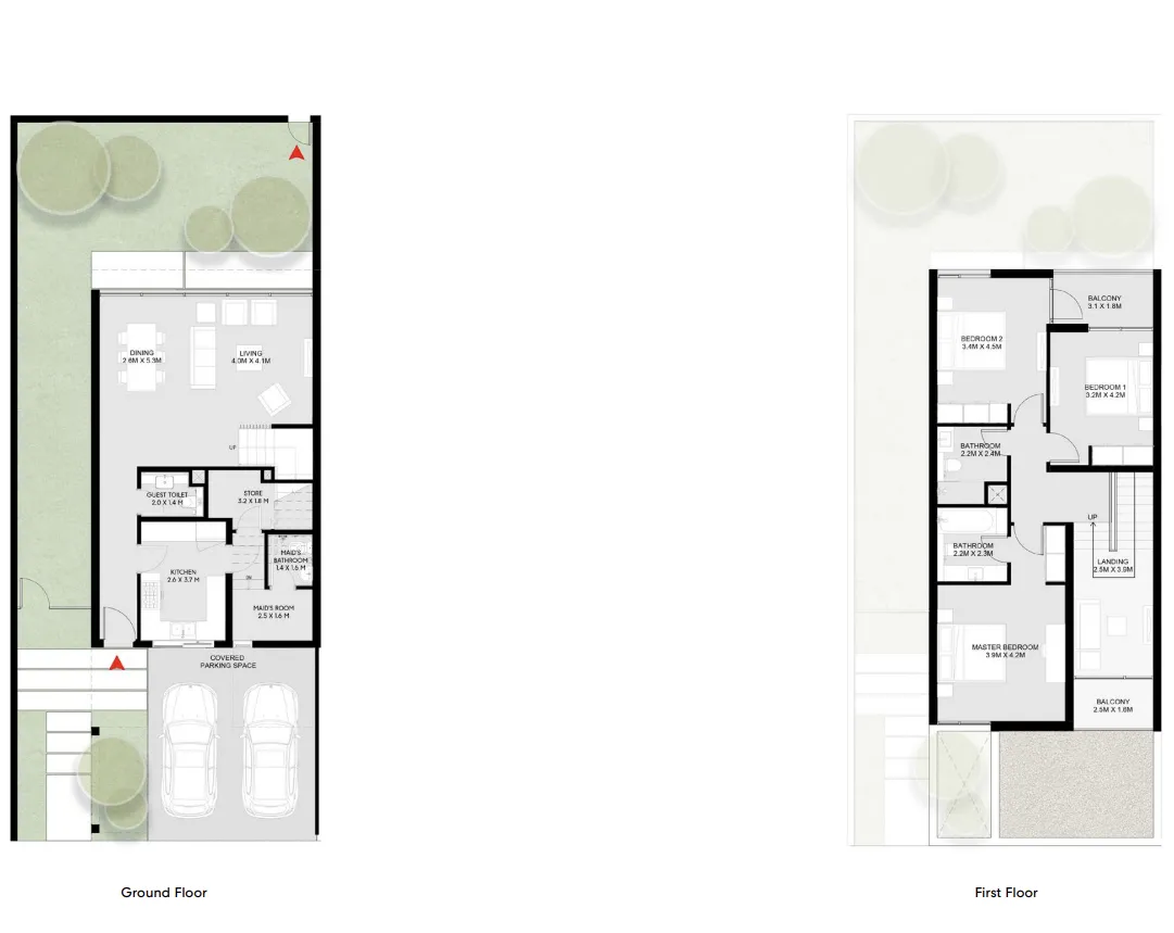 Floor plan — 3 BR