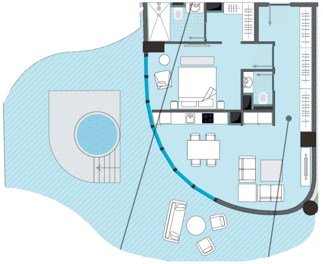 Floor plan — 1 BR