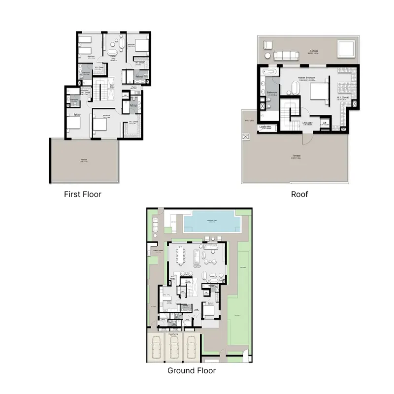 Floor plan — 6 BR