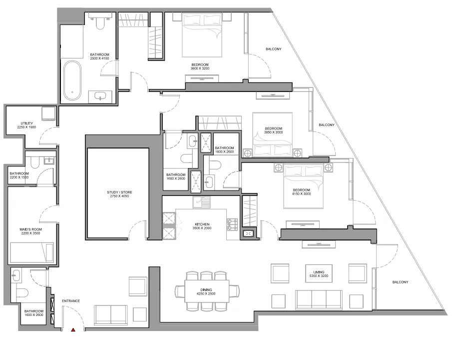 Floor plan — 3.5 BR