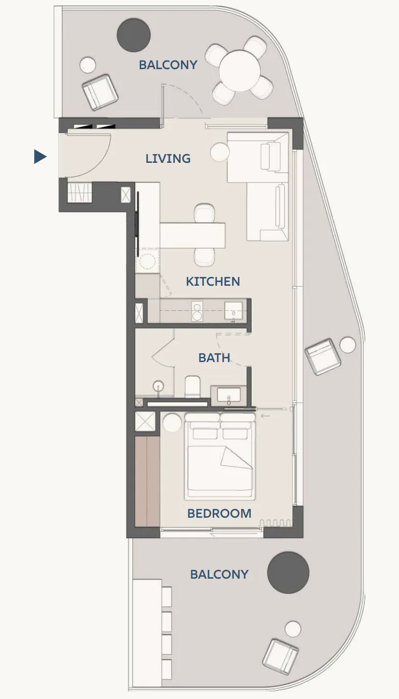 Floor plan — 1 BR